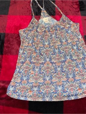 Daytrip Blue Paisley Print Spaghetti Strap Tank